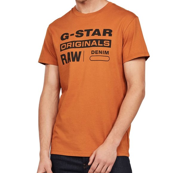 orange g star shirt